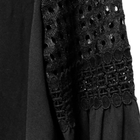 SOLD Ann Taylor LOFT Outlet Black Long Sleeve Bl - Picture 6 of 7